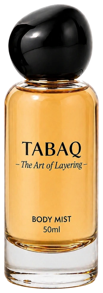 TABAQ body mist bottle